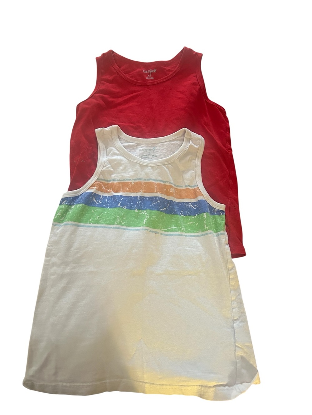 Cat & Jack Red and White Tank Top Duo